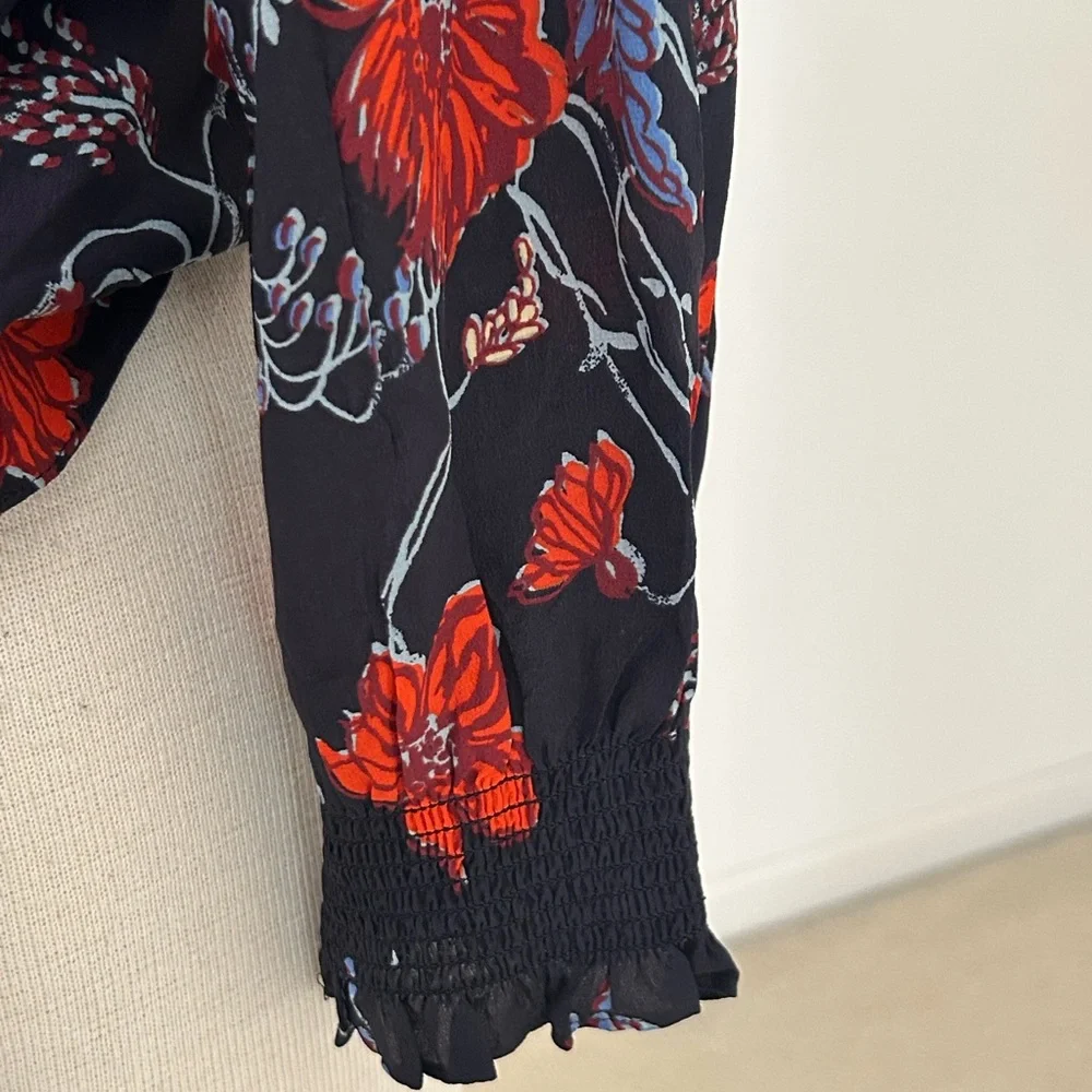 Madewell 100% silk wrap blouse